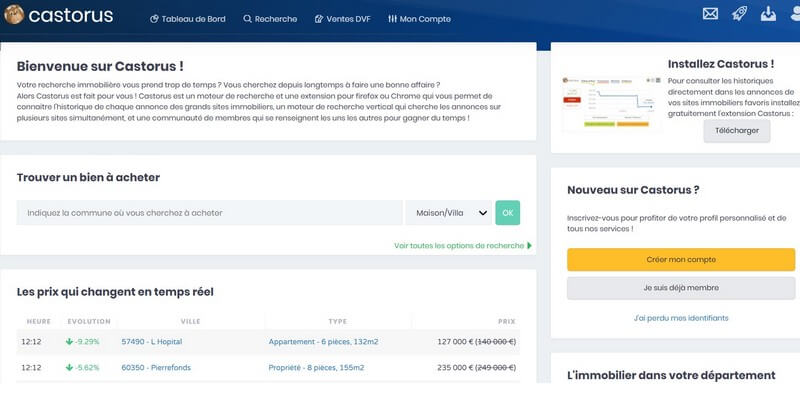 Castorus, un moteur de recherche immobilier