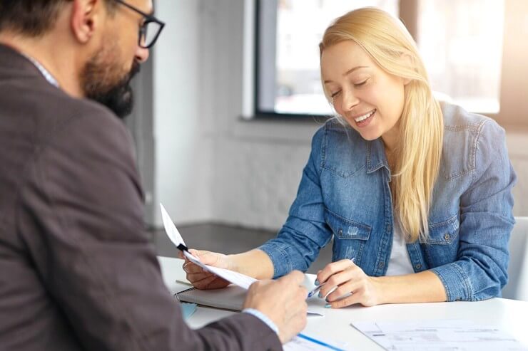 Négociation avec un agent de la banque