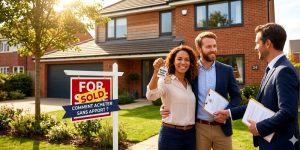 Couple avec un agent immobilier