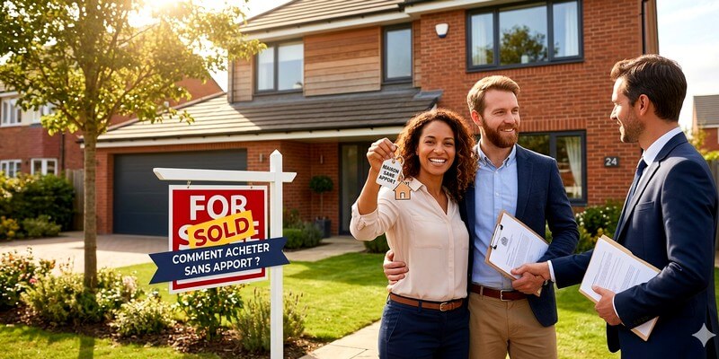 Couple avec un agent immobilier